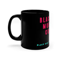 Black Girl Morning Coffee 11oz Black Mug