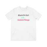 Black Fit Girl With Goals & Things Unisex Triblend Tee