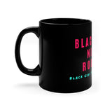 Black Girl Night Routine 11oz Black Mug